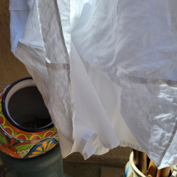 Talbots white linen layered fully lined Skirt size 6 - Picture 4 of 10